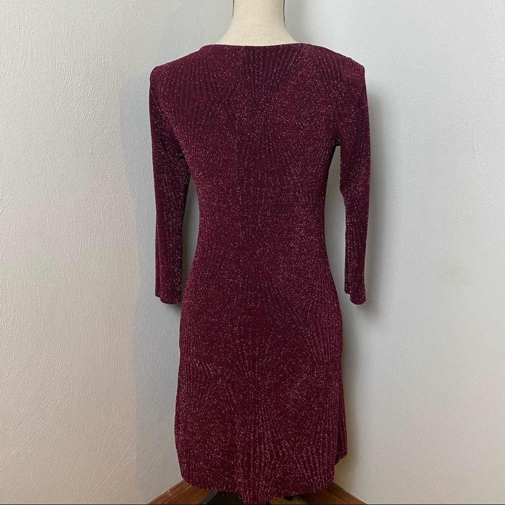 Trixxi  Sequin Sparkly Shimmery Burgundy Dress Sz 2 - Picture 13 of 13